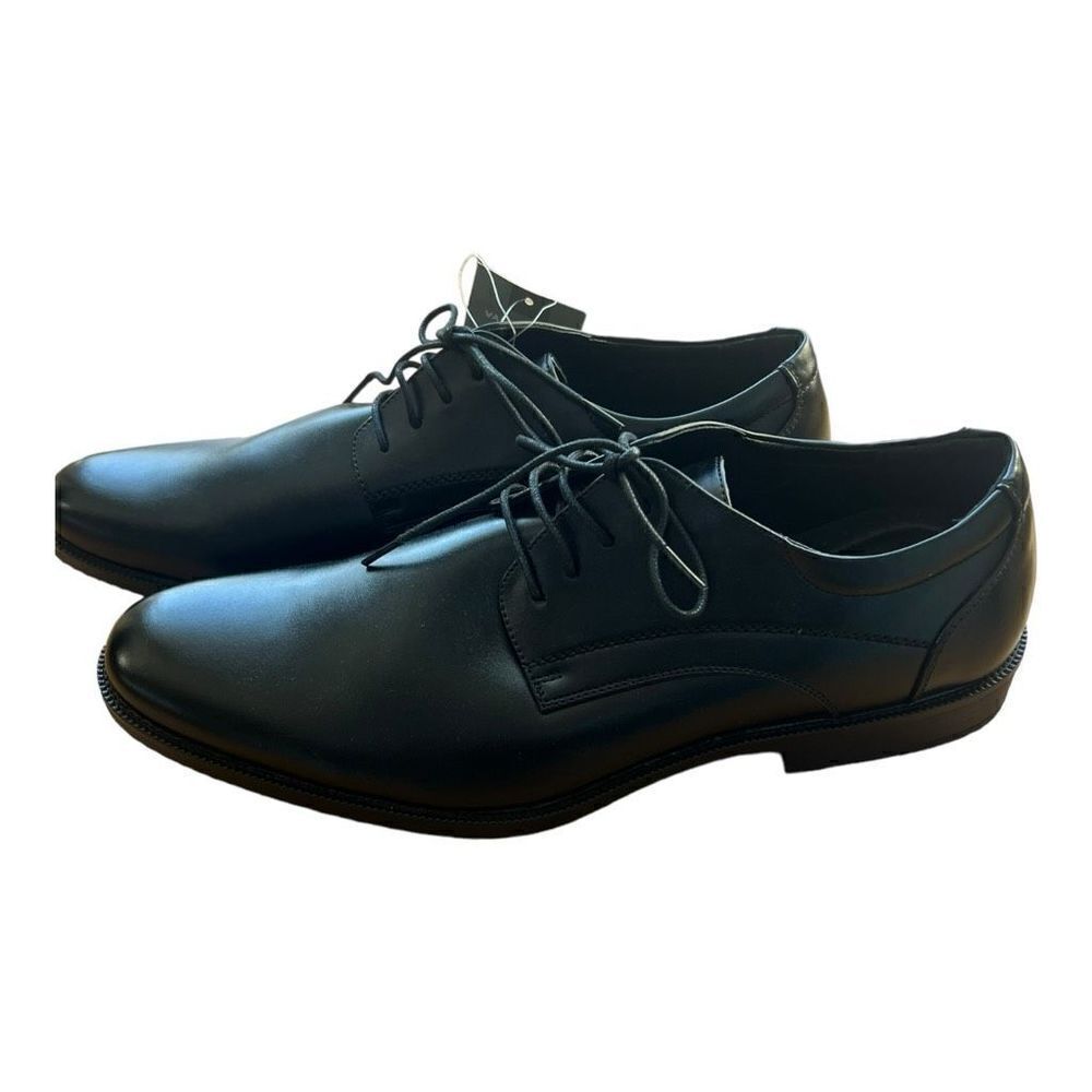 NWOB Van Heusen Larry Black Oxford Lace Up Dress Shoes Memory Foam sz 13 - Picture 3 of 8